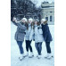 Фигурные коньки 120 WARM женские / детские бело-синие
