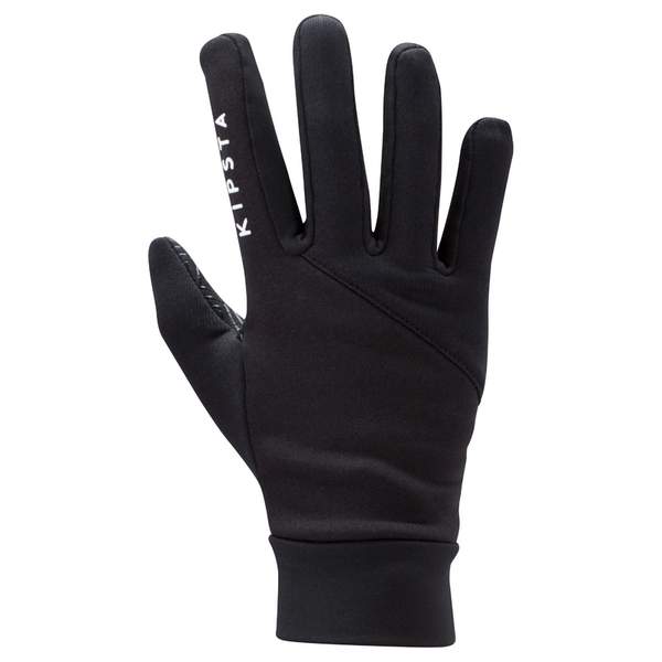 Перчатки футбольные детские черные KEEPDRY 500 Kipsta