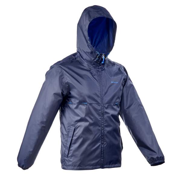 Дождевик для походов мужской синий NH 100 RAINCUT Quechua