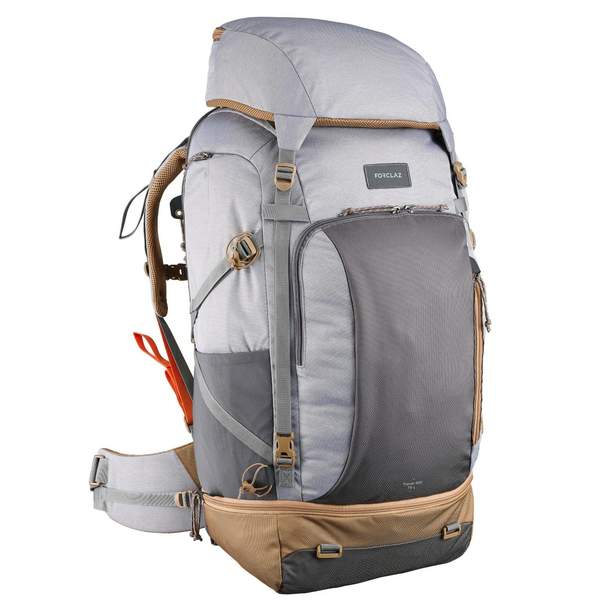 Рюкзак туристический 70 л женский серый TRAVEL 500 Forclaz