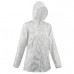 Куртка для походов водонепроницаемая женская бело-серая RAINCUT ZIP Quechua