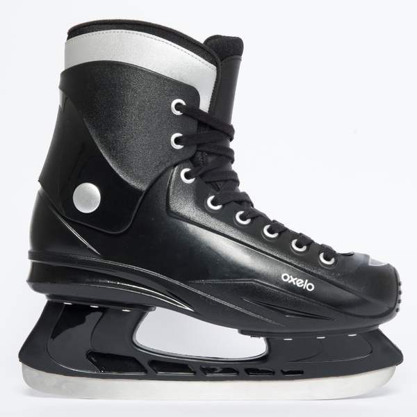 Коньки ледовые для взрослых мужские черные FIT50 Oxelo