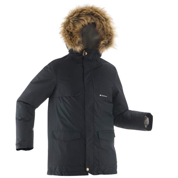 Куртка утепленная детская серая SH500 X-WARM Quechua