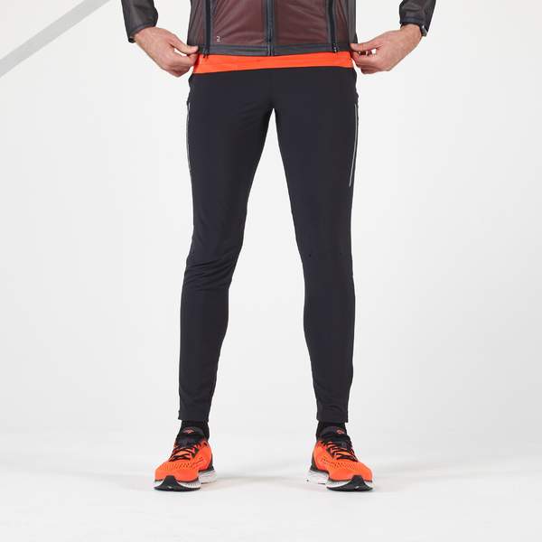 Брюки для бега зауженные мужские черные LIGHT FIT Kiprun