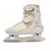 Коньки ледовые для взрослых женские бежевые FIT520 WARM Oxelo