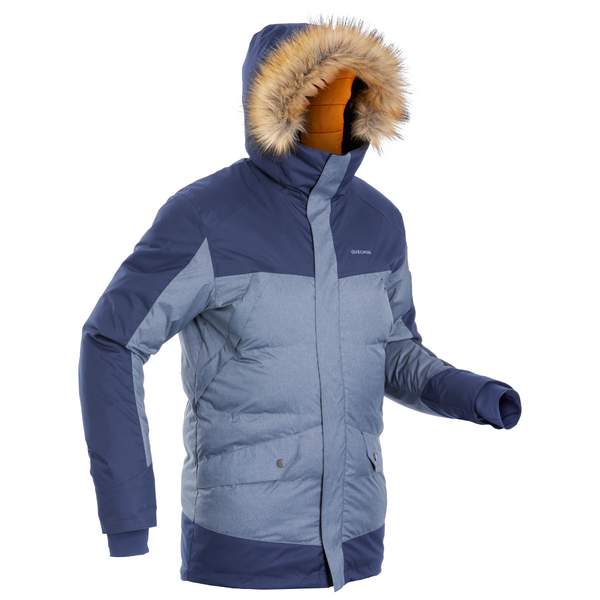 Парка для походов зимняя -15C мужская сине-голубая SH500 X-WARM Quechua