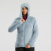 Толстовка для походов с капюшоном флисовая женская голубая SH100 ULTRA-WARM Quechua
