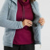 Толстовка для походов с капюшоном флисовая женская голубая SH100 ULTRA-WARM Quechua