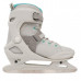 Коньки ледовые для взрослых женские серо-бирюзовые FIT500 Oxelo