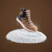 Ботинки для походов зимние водонепроницаемые мужские коричневые SH100 WARM MID Quechua