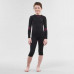 Термобелье лыжное (верх) детское черно-розовое 580 I-SOFT Wedze