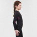 Термобелье лыжное (верх) детское черно-розовое 580 I-SOFT Wedze