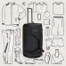 Сумка на колесах 70 л черная ESSENTIAL Kipsta