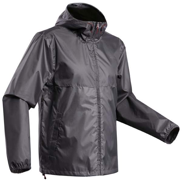 Дождевик для походов мужской черный NH 100 RAINCUT Quechua
