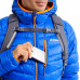 Пуховик для альпинизма мужской сине-оранжевый ALPINISM LIGHT Simond