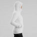 Толстовка для походов с капюшоном флисовая женская белая SH100 ULTRA-WARM Quechua