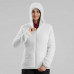 Толстовка для походов с капюшоном флисовая женская белая SH100 ULTRA-WARM Quechua