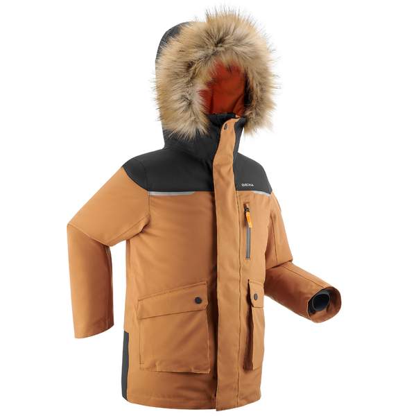 Парка теплая водонепроницаемая для походов для детей 7–15 лет sh500 u-warm QUECHUA