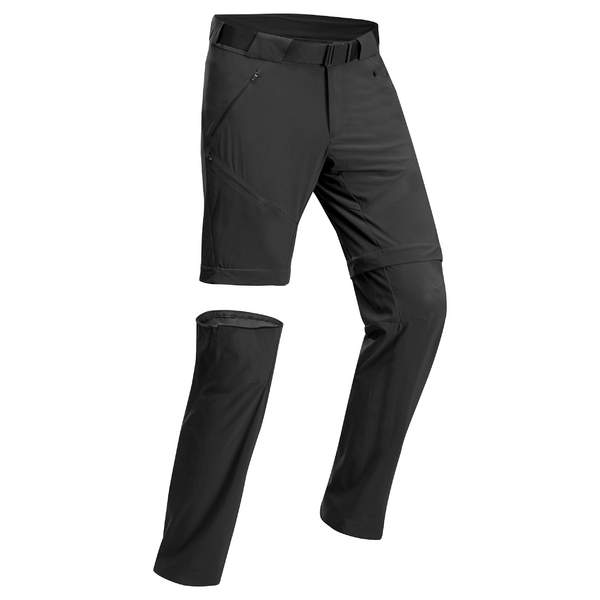 Брюки для походов модульные мужские серые MH550 Quechua