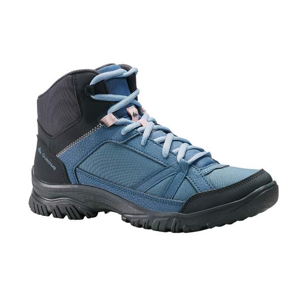 Ботинки походные женские синие NH100 Mid Quechua