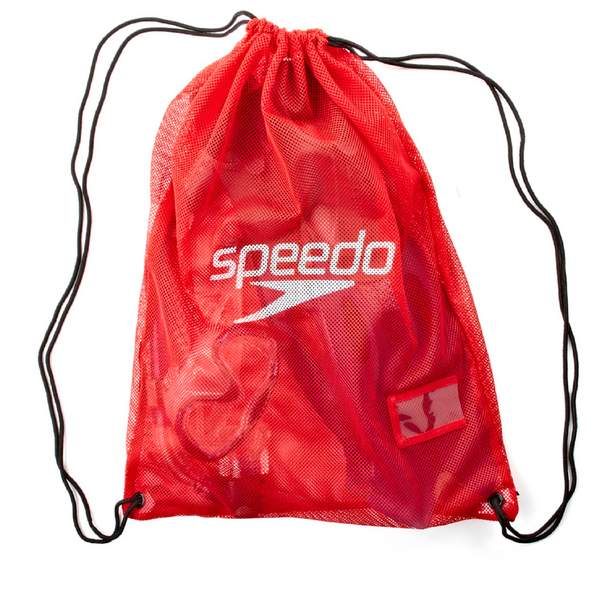Сумка сетчатая для бассейна 35 л с принтом красно-черная MESH BAG Speedo
