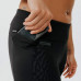 Длинные тайтсы для бега утепленные женские черные RUN WARM PLUS Kalenji