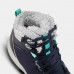 Ботинки для походов теплые водонепроницаемые женские темно-синие SH520 X-WARM MID Quechua